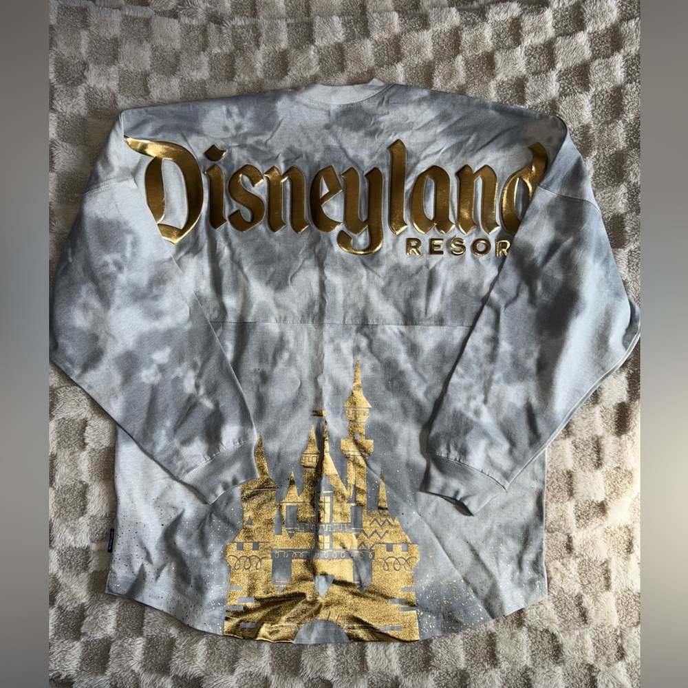Disney Gray and Gold Castle Sweatshirt women’s NWOT